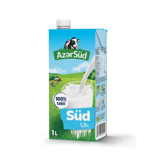 AZƏRSÜD 1,5% 1 LT TETRA PAK şəkli