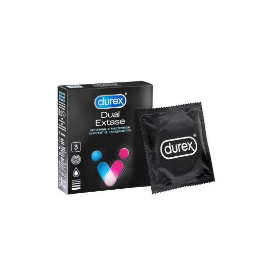 DUREX PREZERVATİV 3 LÜ EXTRA DUAL EXTASE şəkli