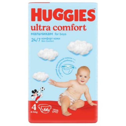 HUGGIES UC UŞAQ BEZİ N4 66 LI OGLAN MEGA şəkli