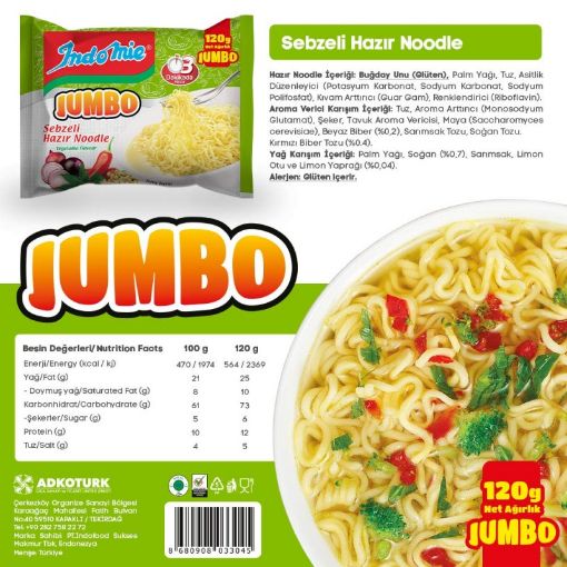 INDOMİE HAZIR ƏRİŞTƏ 120 Q TƏRƏVƏZLİ şəkli