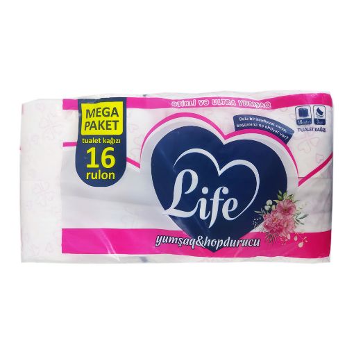 LİFE TUALET KAĞIZI 16 LI ƏTİRLİ 3 QAT şəkli