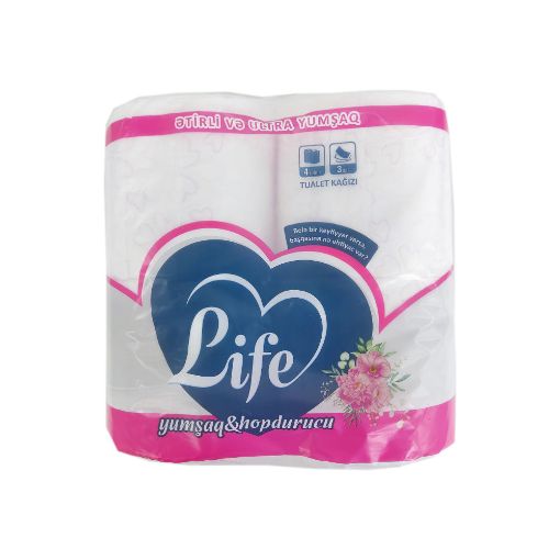 LİFE TUALET KAĞIZI 4 LU ƏTİRLİ 3 QAT şəkli