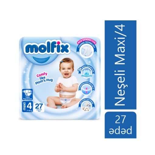 MOLFİX UŞAQ BEZİ N4 27 LI 7-14 KG NƏŞƏLİ şəkli