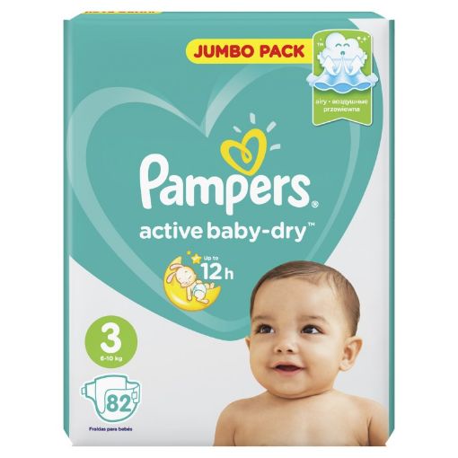 PAMPERS UŞAQ BEZİ N3 82 LI 6-10 KQ JUMBO şəkli